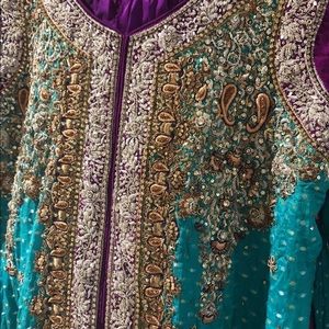 Party wear long shirt with chooridar pajama